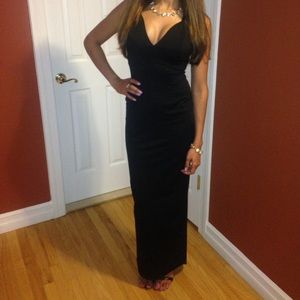 Formal full length black dress